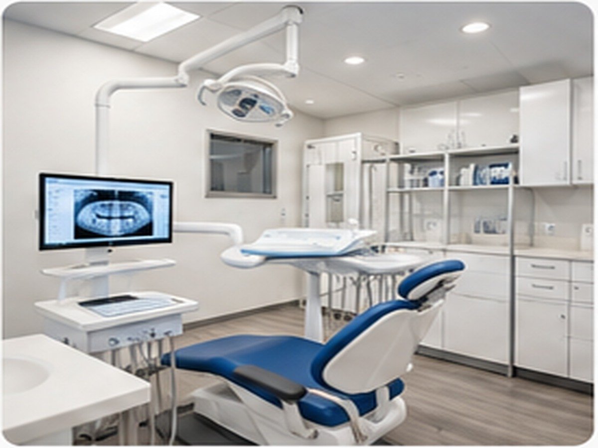 Modern dental operatory prepared for oral surgery services